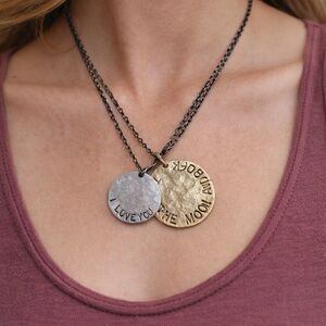 Gold and Silver Pendant Necklace